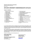 Undergraduate course catalog (Florida International University). [2015-2016] by Florida International University