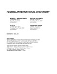 Graduate course catalog (Florida International University). [2018-2019] by Florida International University