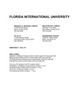 Graduate course catalog (Florida International University). [2019-2020] by Florida International University