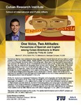 One Voice, Two Attitudes: Perceptions of Spanish and English among Cuban Americans in Miami , Lecture by Phillip M. Carter