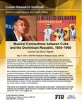 Musical Connections between Cuba and the Dominican Republic, 1930-1960 : Lecture by Daria Tejeda