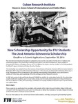 New Scholarship Opportunity for FIU Students- The Jose Antonio Echeverria Scholarship by Cuban Research Institute, Florida International University