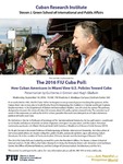 The 2016 FIU Cuba Poll: How Cuban Americans in Miami View U.S. Policies Toward Cuba (September 14,2016) by Cuban Research Institute, Florida International University