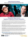 Classically Cuban Concert Together: In Memory of Carlos Averhoff, Sr.