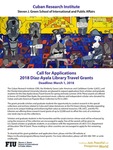 Call for Applications 2018 Diaz-Ayala Library Travel Grants by Cuban Research Institute