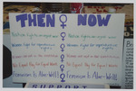 Then and Now display at Women's Studies Student Association table by Women's Studies Center, Florida International University