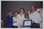 Tamara Persad-Maharaj is presented award by Pam, Natasha, Liebe, Naomi, and Seth Gadinsky by Women's Studies Center, Florida International University