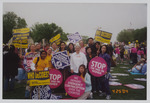 Florida International University students and faculty at the March for Women's Lives by Women's Studies Center, Florida International University