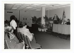 Lecture attendees ask Betty Friedan questions about her work by Women's Studies Center, Florida International University