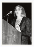 Author Barbara Ehrenreich delivers the keynote address at the 1990 Women's Studies Colloquium by Women's Studies Center, Florida International University