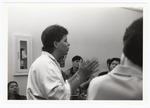 Becky Salokar leads a discussion during the 1990 Women's Studies Colloquium by Women's Studies Center, Florida International University