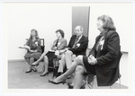 Carmen Mendez, Barbara Parker, Leonard Chusmir, and Lucette B. Comer lead a panel on Women as Workers by Women's Studies Center, Florida International University