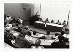 1992 Women's History Month Conference attendees listen to a panel on gender and creative work by Women's Studies Center, Florida International University