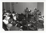 1992 Women's History Month Conference attendees watch a performance by Women of the Calabash by Women's Studies Center, Florida International University