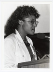 Feminist scholar Patricia Hill Collins delivers the keynote address at the 1993 Women's History Month Conference by Women's Studies Center, Florida International University