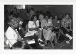 Attendees participate in a workshop at the 1994 Women's History Month Conference by Women's Studies Center, Florida International University