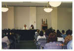 Marilyn Hoder-Salmon introduces the keynote speaker at the 1997 Women's History Month Conference by Women's Studies Center, Florida International University