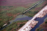Aerial photo of SRS-1a, the S12c water control structure, and the surrounding area, Shark River Slough
