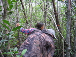 Left to right: Sharon Ewe and Peter Lenaker assessing mangrove forest structure, Shark River Slough by Victor H. Rivera-Monroy