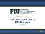 Discussion on State of FIU Research by Office of Research and Economic Development, Florida International University