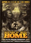 Before It Hits Home postcard by Department of Theatre, Florida International University