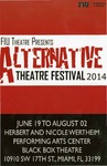 Alternative Theatre Festival 2014 postcard by Department of Theatre, Florida International University